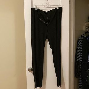 Babaton black pants with split hem